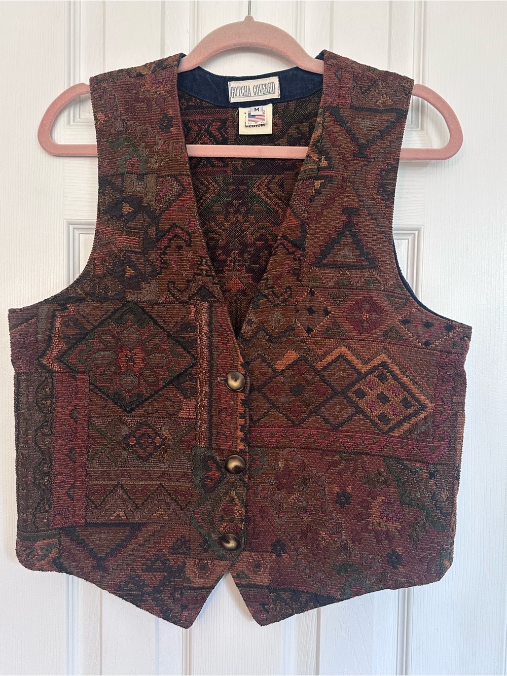 Gotcha Covered Vintage Tapestry Vest | Size Medium